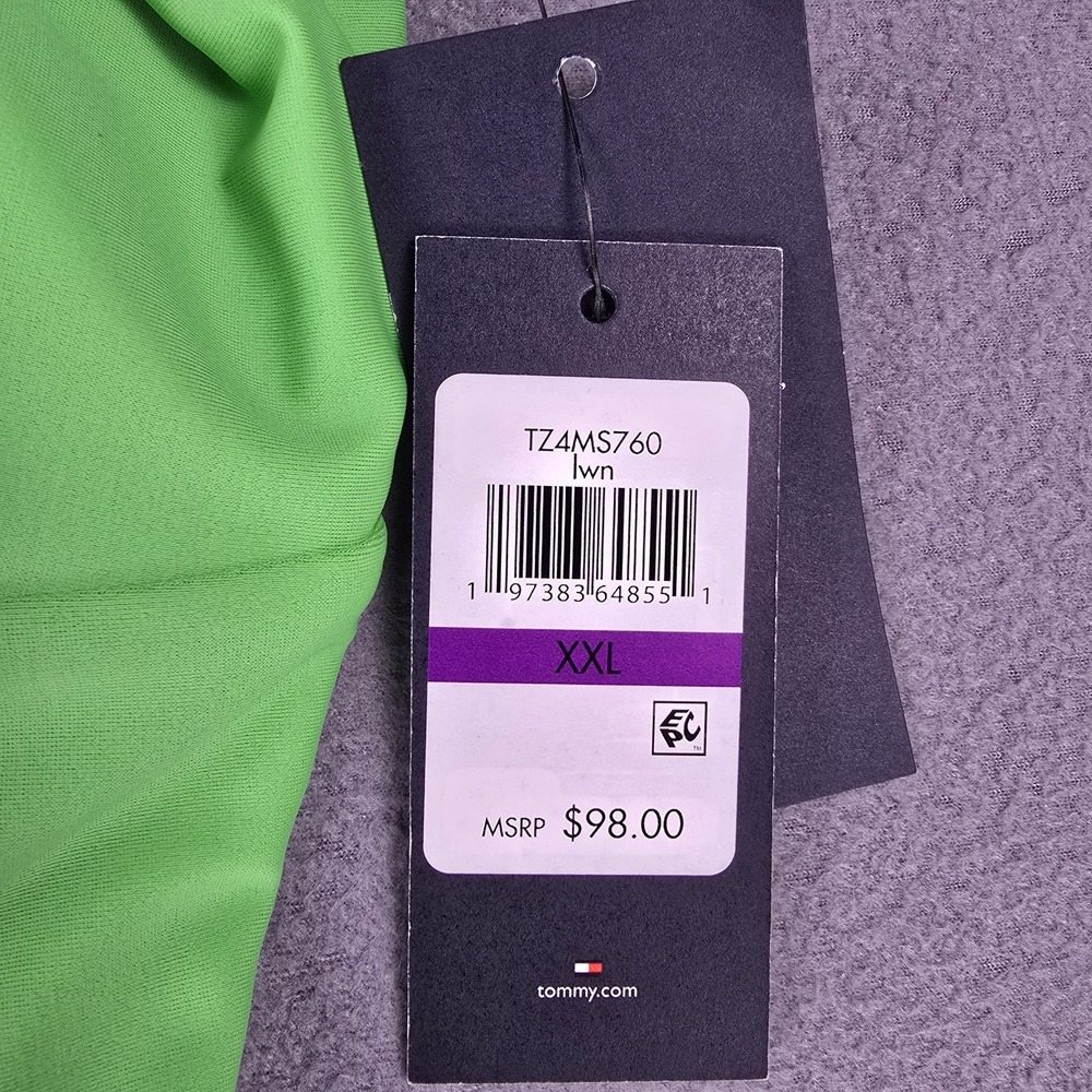 Tommy Hilfiger Swimsuit Womens 2XL Green White One Piece Zip Front UPF 50+ New - Picture 11 of 14